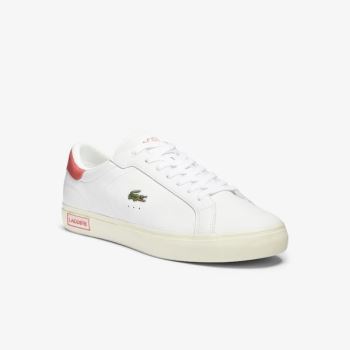 Lacoste Powercourt Smooth Leather Sneakers - Tenisky Pánské Bílé / Béžový | CZ-f4xJP2